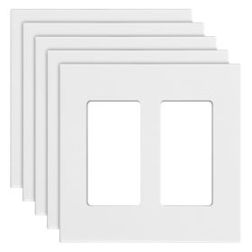 VEVOR Rocker Light Switch Wall Plates, 2-Gang Decorative Outlet Covers