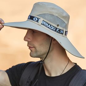 Casual Waterproof Breathable Sunshade Hat; Mountaineering Fishing Hat (Color: beige)